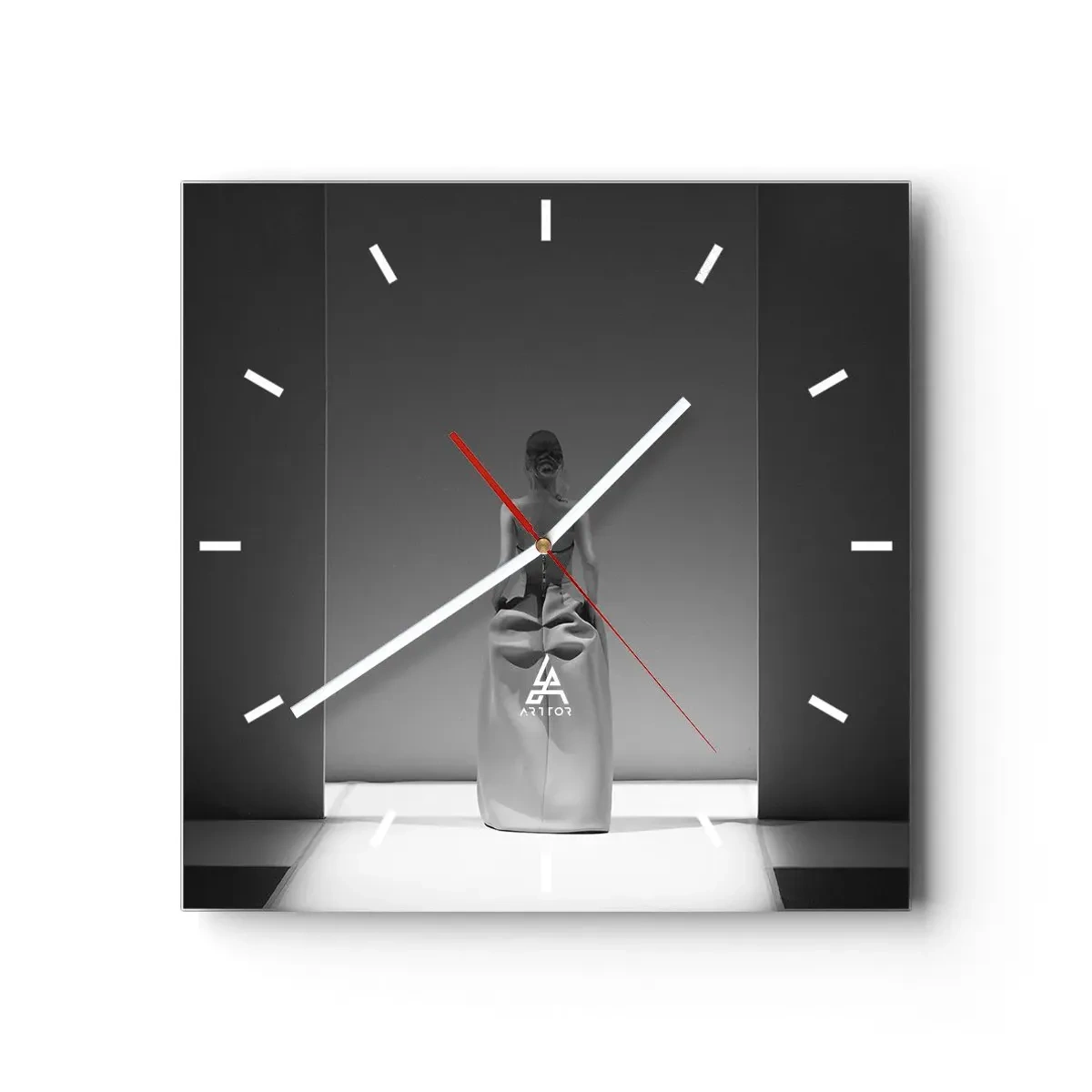 Reloj de pared - Reloj de vidrio - Sencillez refinada - 40x40 cm