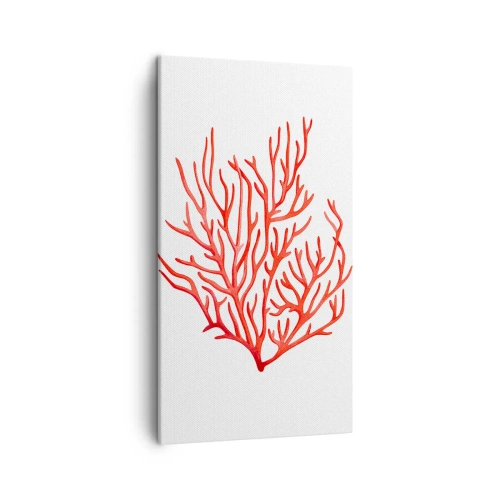 Cuadro sobre lienzo - Impresión de Imagen - Filigrana de coral - 45x80 cm