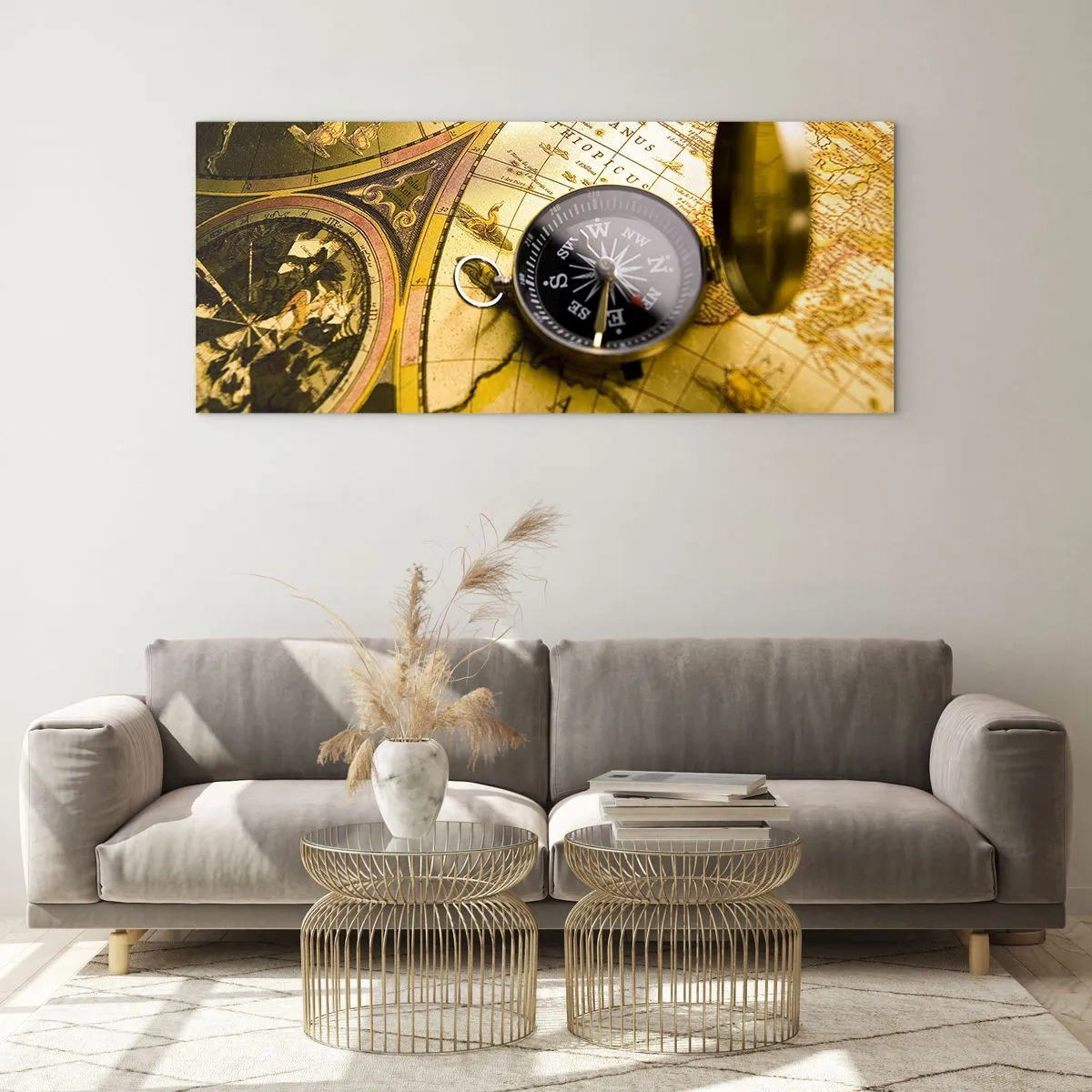 Cuadro sobre vidrio - Impresiones sobre Vidrio - ¿Hasta el fin del mundo? - 100x40 cm