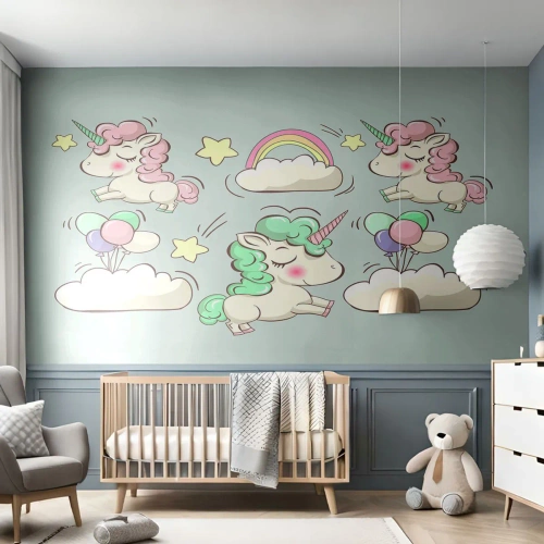 Fotomural personalizado Premium Sand - Estoy seguro de que existen - Para niños, Unicornio, Cuento de hadas