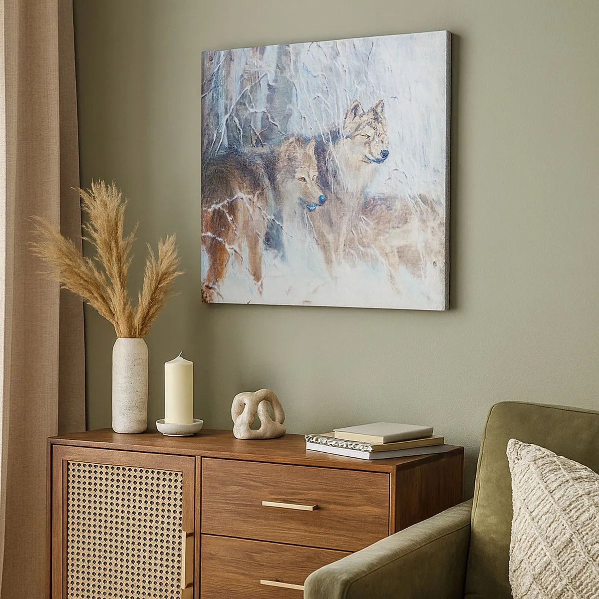 Cuadro sobre lienzo - Impresión de Imagen - ¡Cuidado! Aquí viene... - 30x30 cm