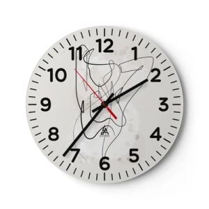 Reloj de pared - Reloj de vidrio - El arte de la seducción - 30x30 cm