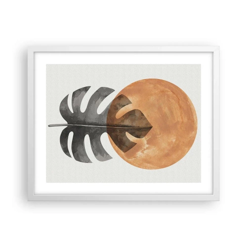 Póster en marco blanco - Siempre el sol - 50x40 cm