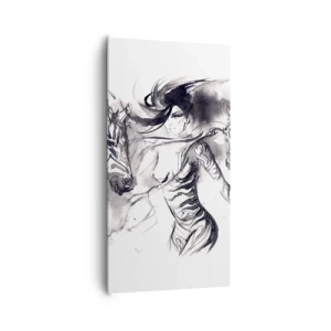 Cuadro sobre lienzo - Impresión de Imagen - Bailando con las cebras - 65x120 cm