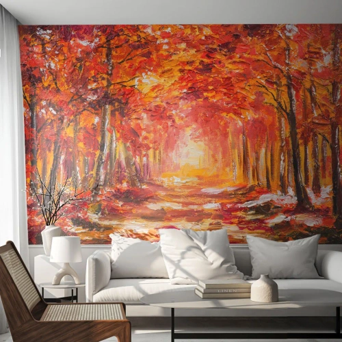 Fotomural Premium Canvas - Bosque de cobre - Otoño, Parque, Paisaje - 400x280 cm