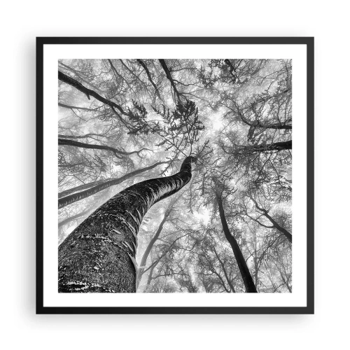 Póster en marco negro - Carrera hacia la luz - 60x60 cm