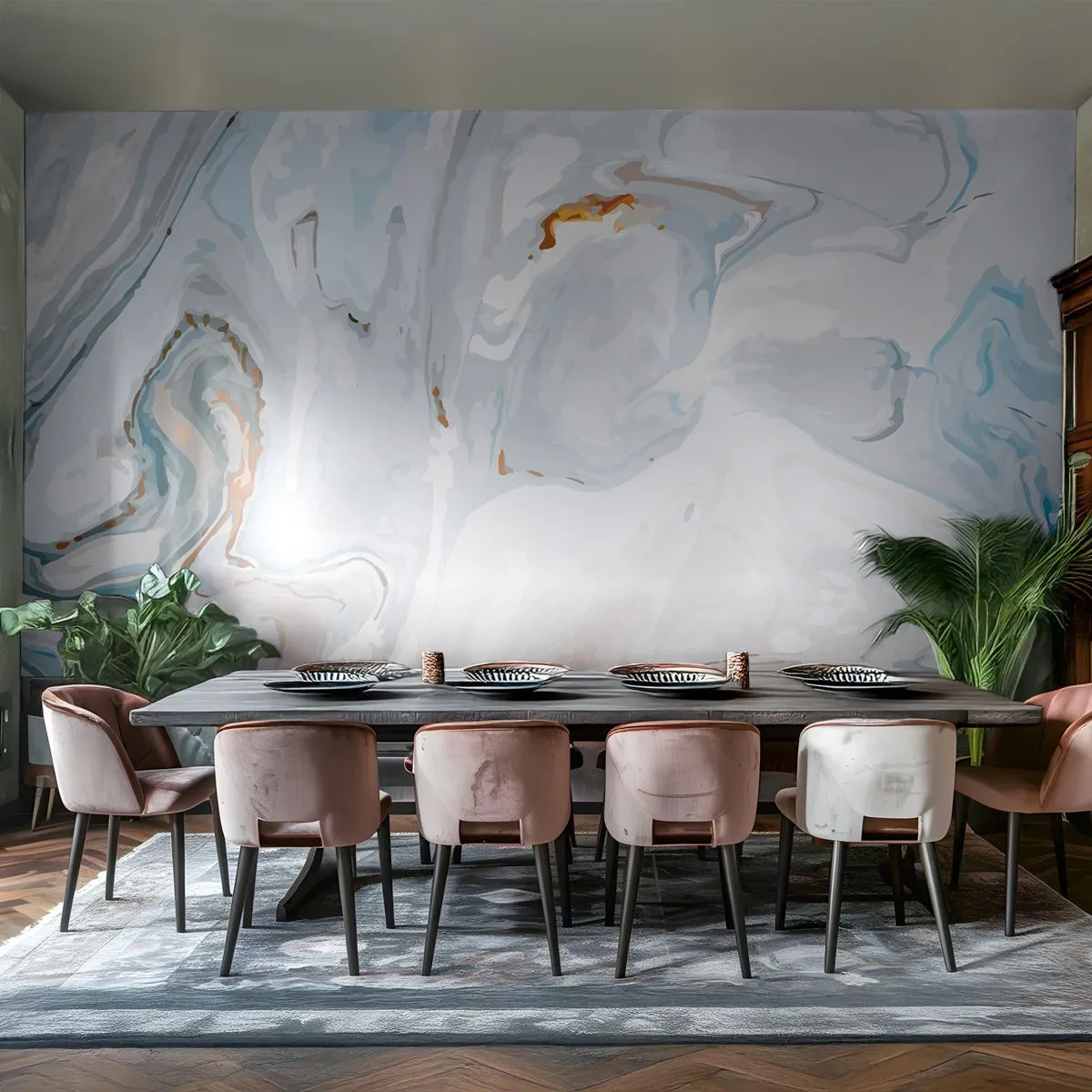 Fotomural Premium Sand - Blanco fusión - Abstracción, Pedazo, Patrón moderno - 300x210 cm