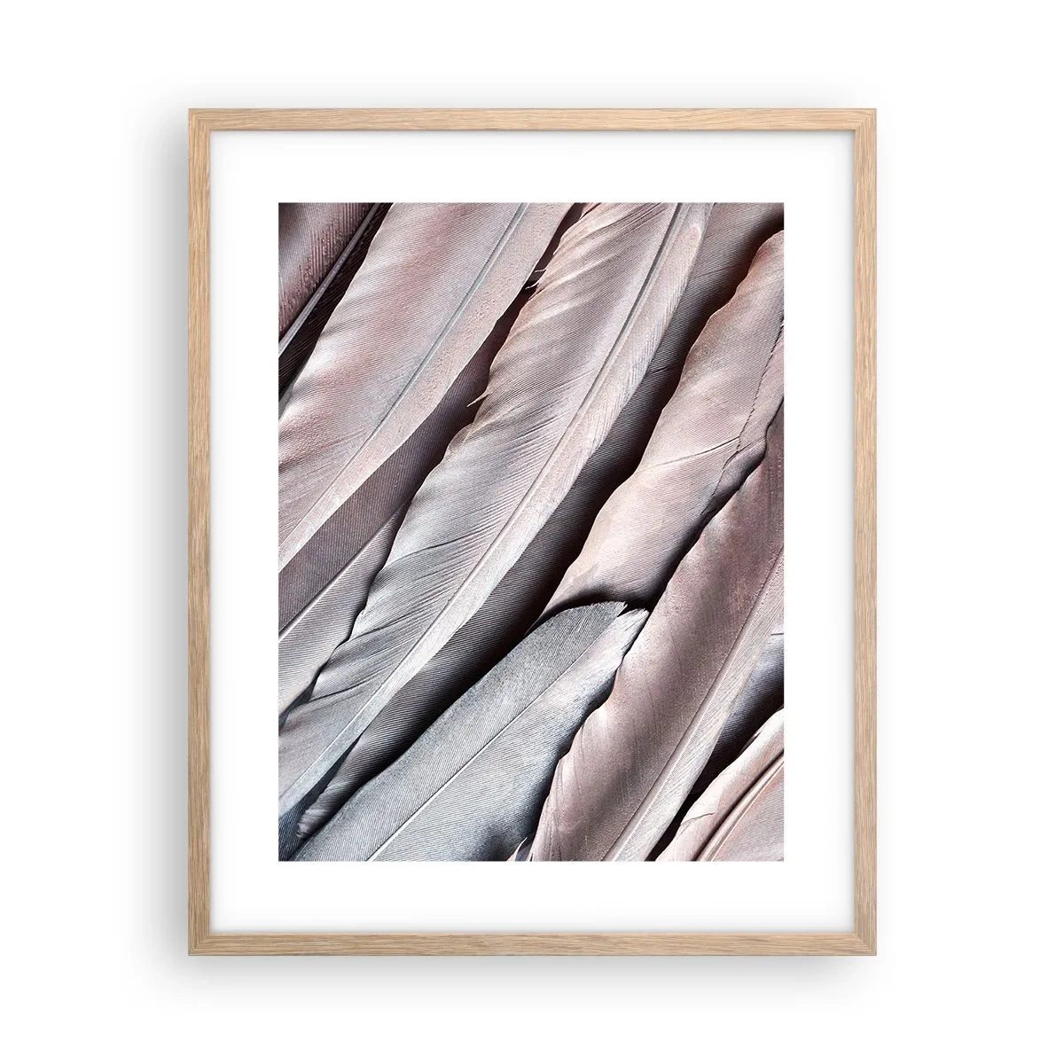 Póster en marco roble claro - En rosa plateado - 40x50 cm