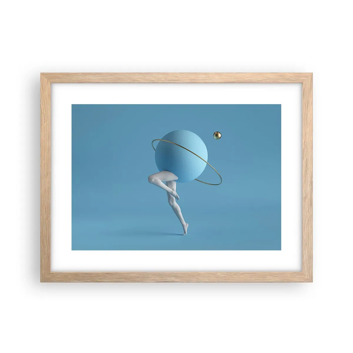 Póster en marco roble claro - Y los planetas se vuelven locos - 40x30 cm