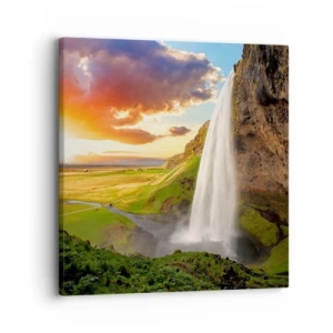 Cuadro sobre lienzo - Impresión de Imagen - La plenitud del verano islandés - 30x30 cm