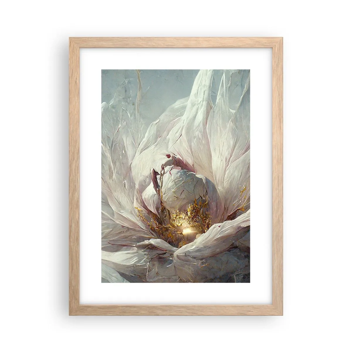 Póster en marco roble claro - Florece una vez cada cien años - 30x40 cm