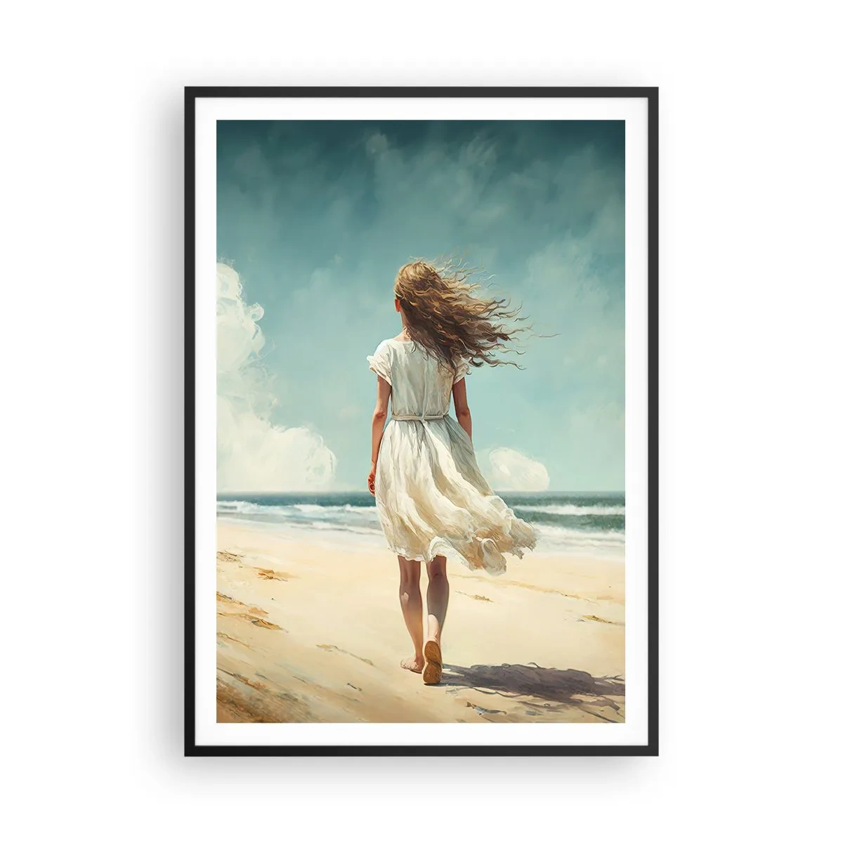 Póster en marco negro - Al encuentro del sol y del viento - 70x100 cm