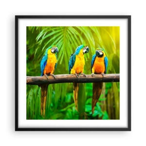 Póster en marco negro - ¿Y has oído que ella...? - 50x50 cm