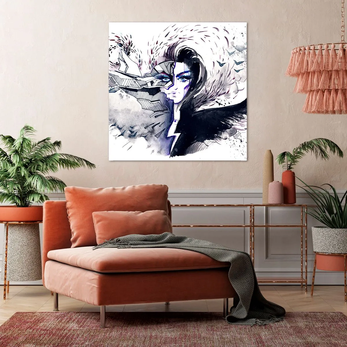 Cuadro sobre lienzo - Impresión de Imagen - Demoníaca y hermosa - 70x70 cm