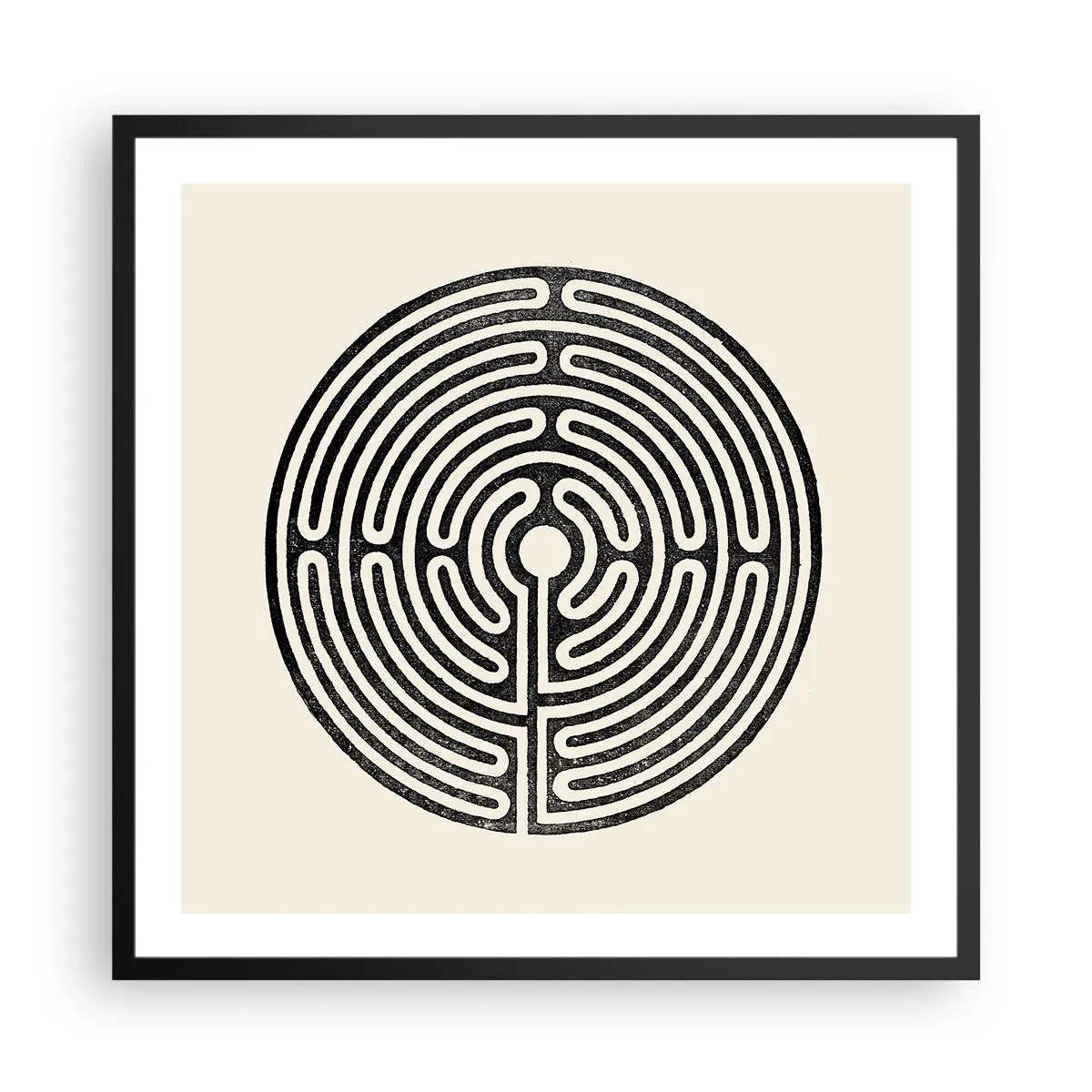 Póster en marco negro - Orden misterioso - 60x60 cm