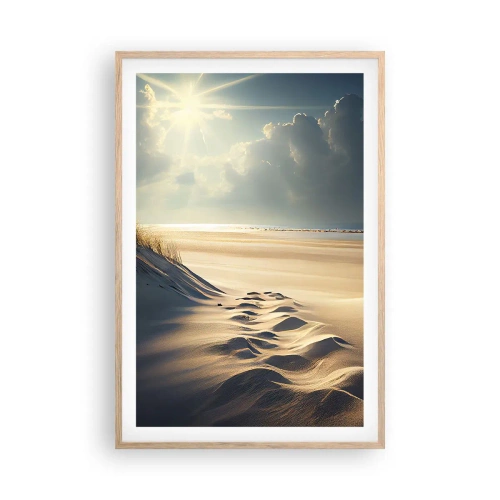 Póster en marco roble claro - Paisaje tranquilizador - 61x91 cm