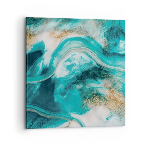 Cuadro sobre lienzo - Impresión de Imagen - Río de oro - 70x70 cm