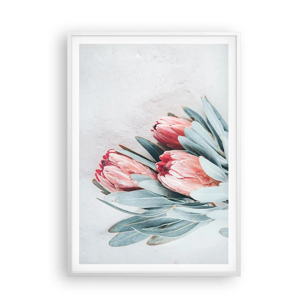 Póster en marco blanco - Avergonzada de su propia belleza - 70x100 cm