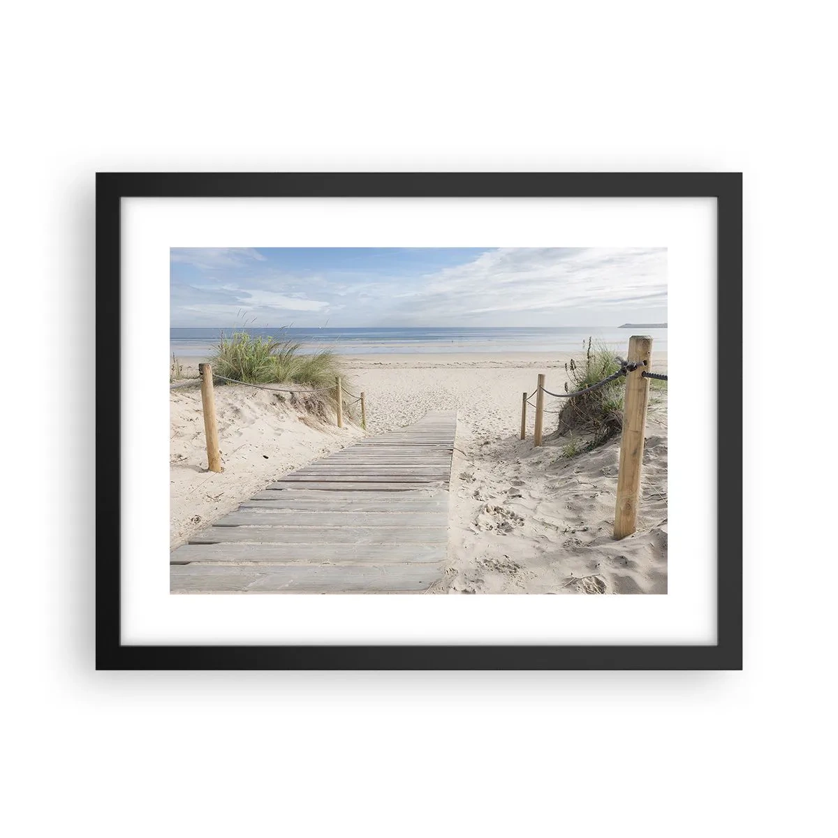 Póster en marco negro - Hasta el horizonte - 40x30 cm