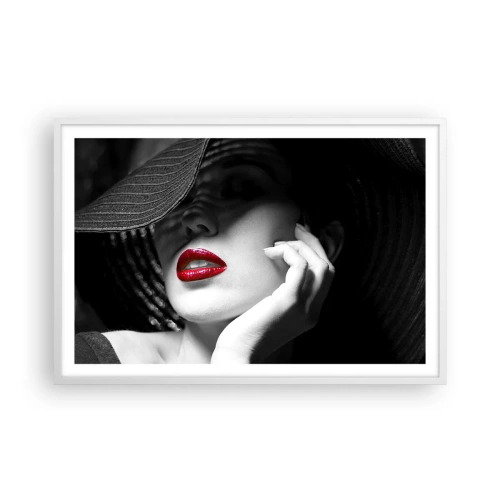 Póster en marco blanco - Estudio en escarlata - 91x61 cm