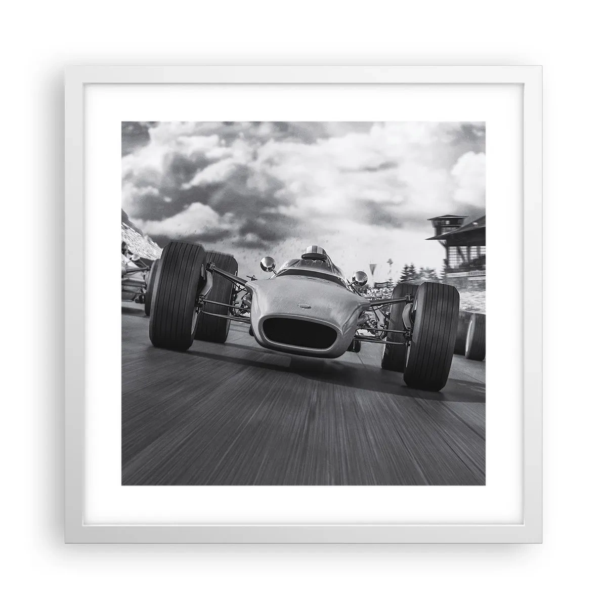 Póster en marco blanco - ¡Hay poder! - 40x40 cm