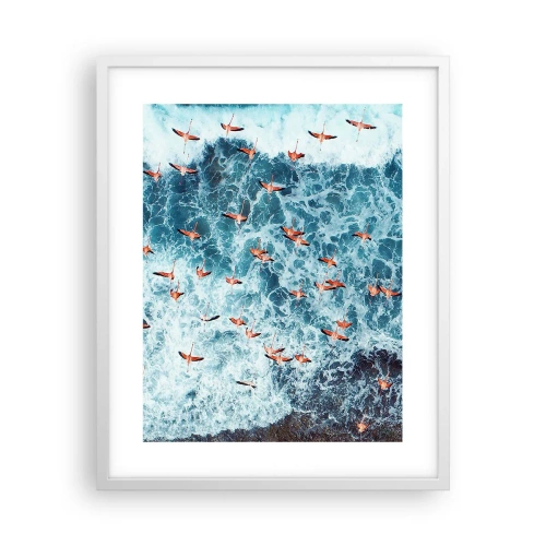 Póster en marco blanco - Un desfile marítimo - 40x50 cm