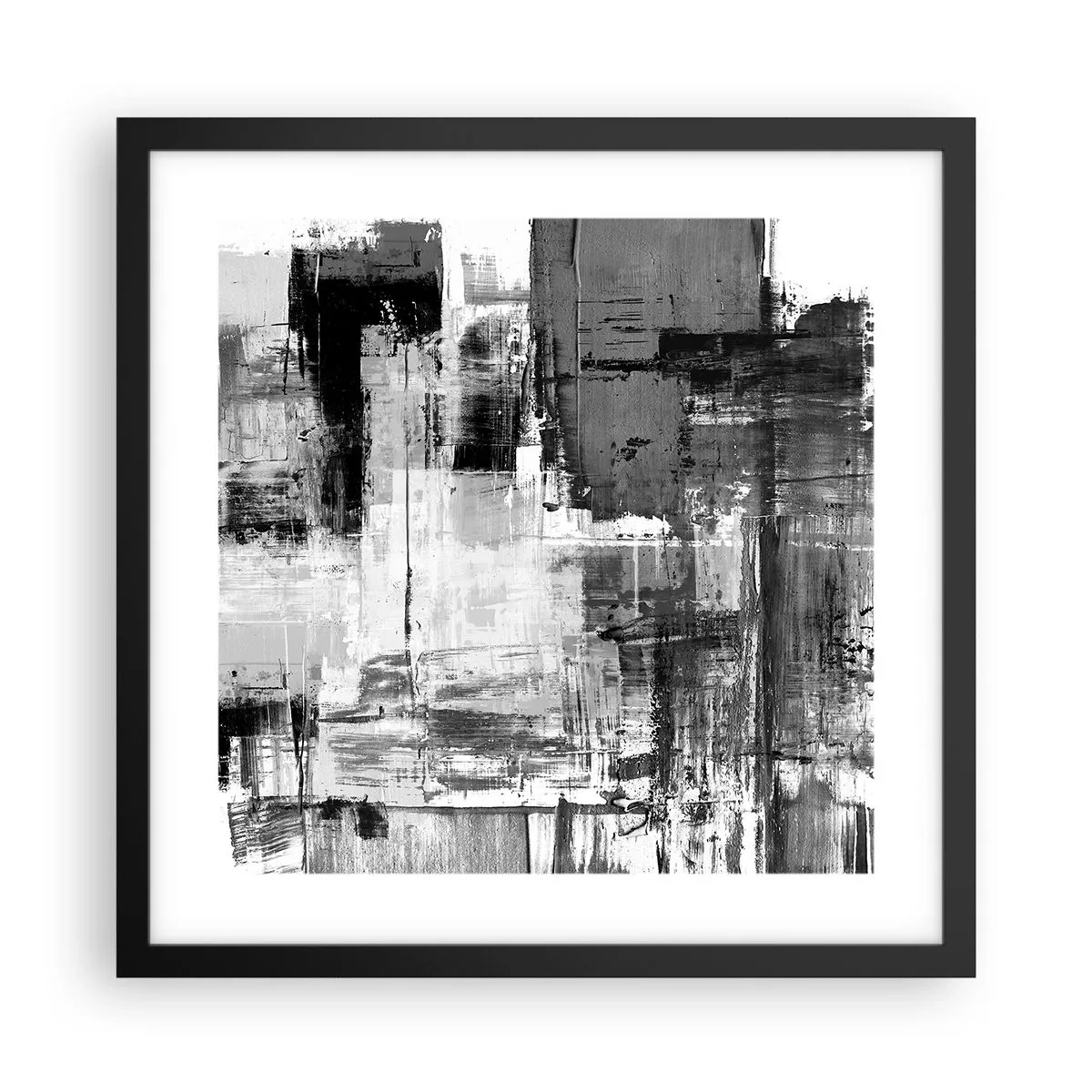 Póster en marco negro - El gris es hermoso - 40x40 cm