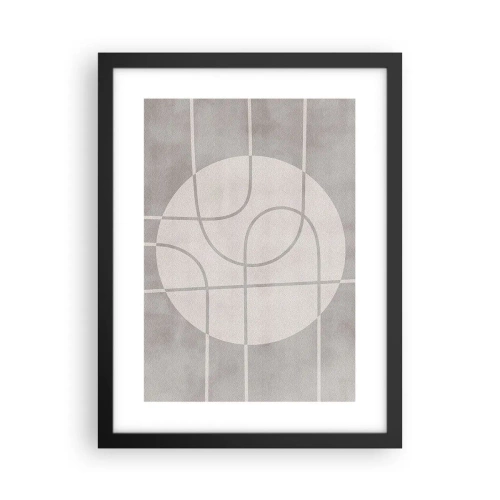 Póster en marco negro - Circular y rectilíneo - 30x40 cm