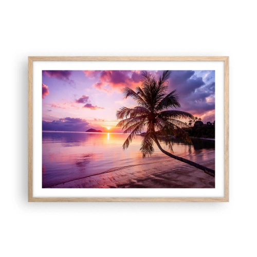 Póster en marco roble claro - Hermosura hasta el horizonte - 70x50 cm
