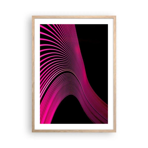Póster en marco roble claro - Avenida de luz - 50x70 cm
