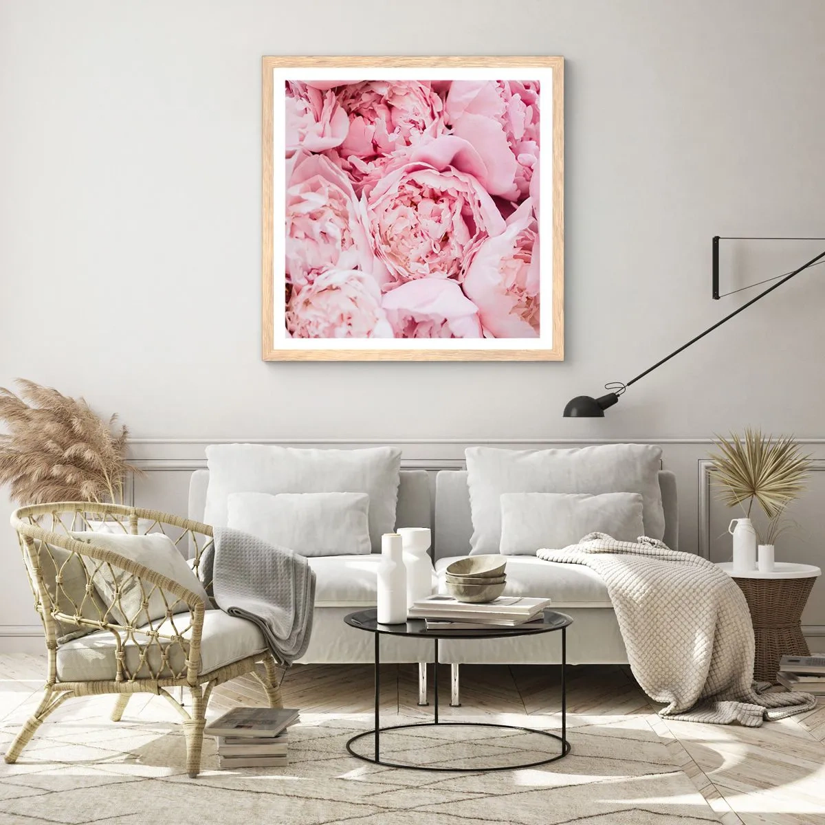 Póster en marco roble claro - Cálido y fragante - 30x30 cm