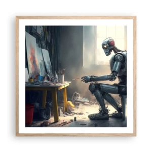 Póster en marco roble claro - El acto de creación - 60x60 cm
