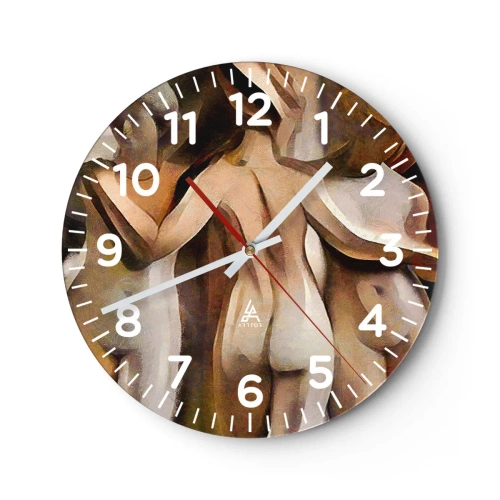 Reloj de pared - Reloj de vidrio - Las tres Gracias 2.0 - 30x30 cm