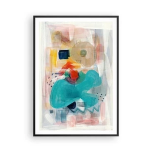 Póster en marco negro - Un juego de colores - 70x100 cm