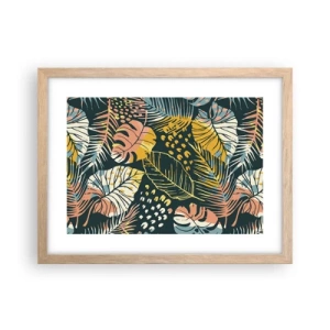 Póster en marco roble claro - Una frondosa fantasía - 40x30 cm