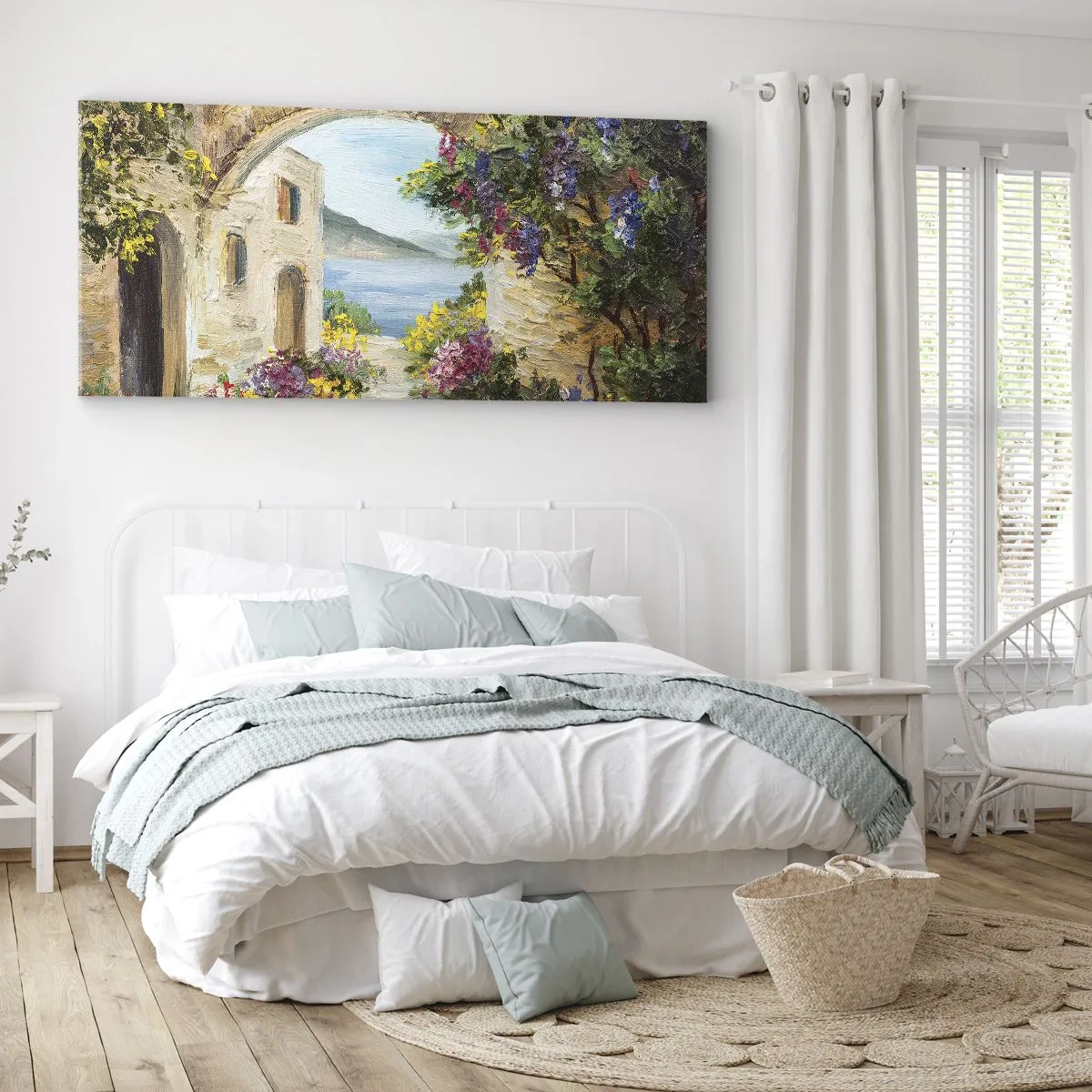 Cuadro sobre lienzo - Impresión de Imagen - El encanto del paisaje costero - 100x40 cm