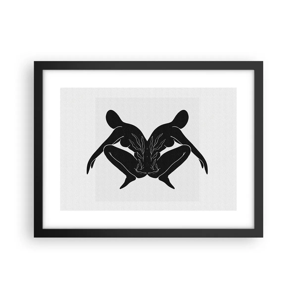 Póster en marco negro - Un alma compartida - 40x30 cm