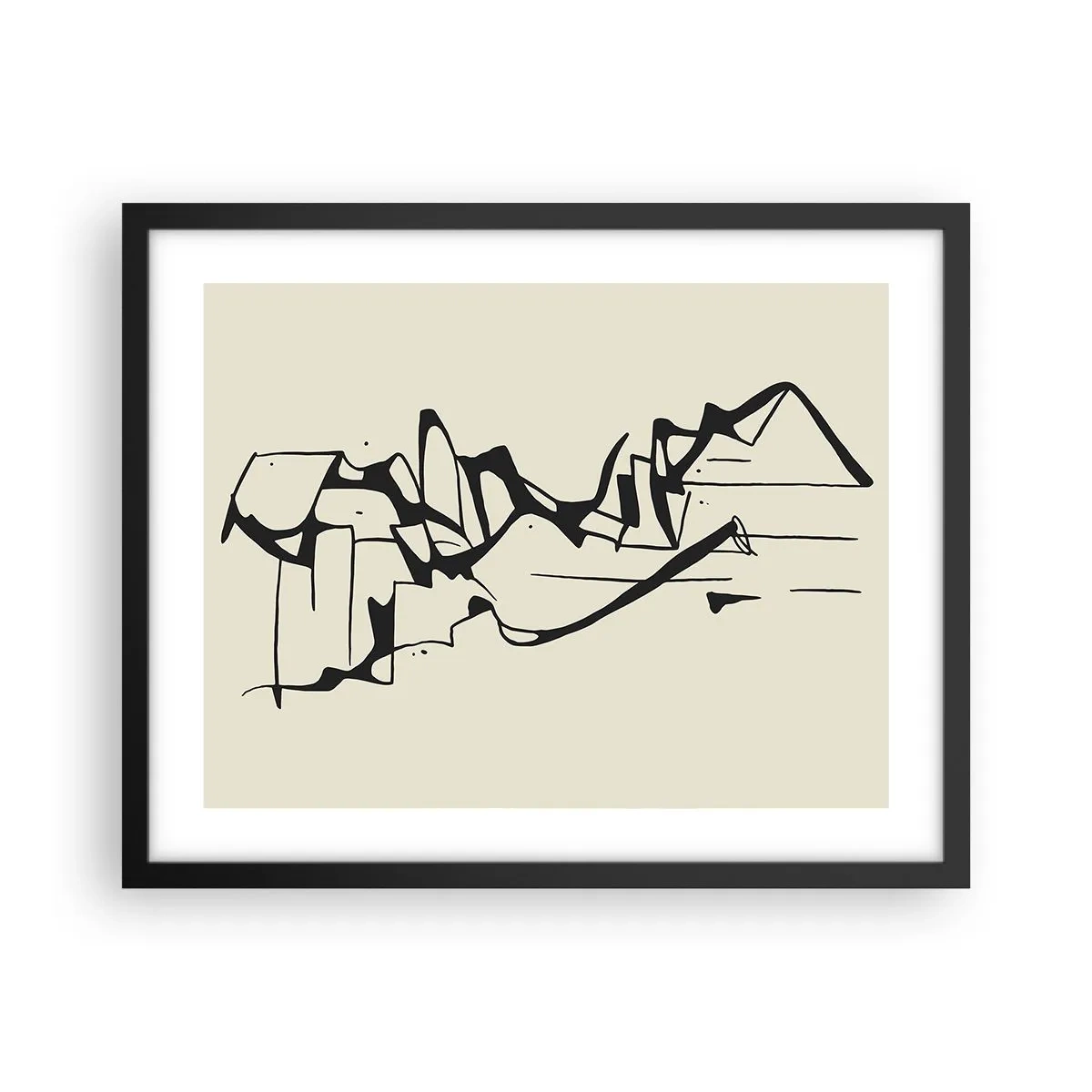 Póster en marco negro - Tal vez sea un paisaje - 50x40 cm