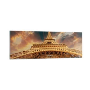 Cuadro sobre vidrio - Impresiones sobre Vidrio - Mientras la humanidad alcanza el cielo - 90x30 cm