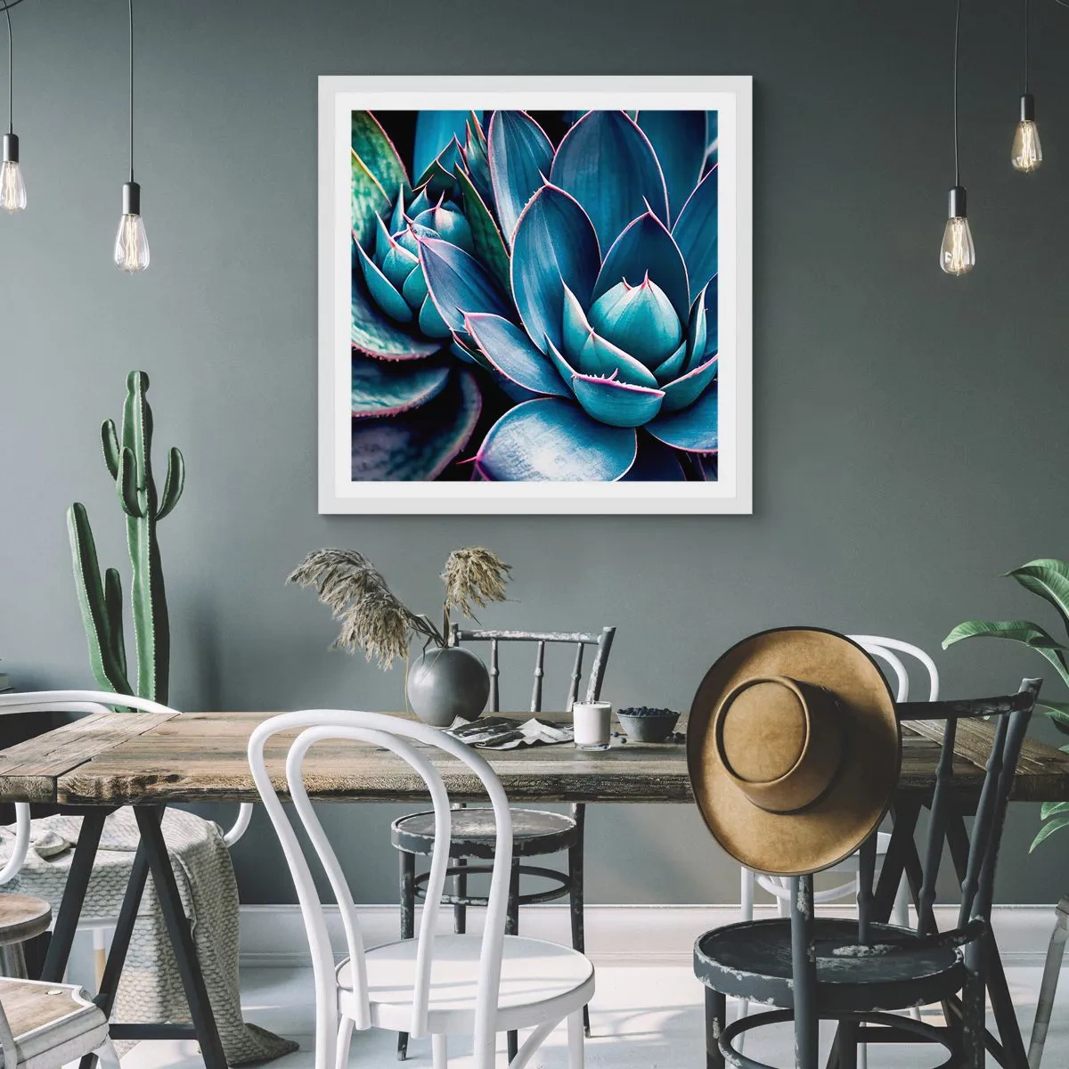 Póster en marco blanco - Fuerza vital - 50x50 cm