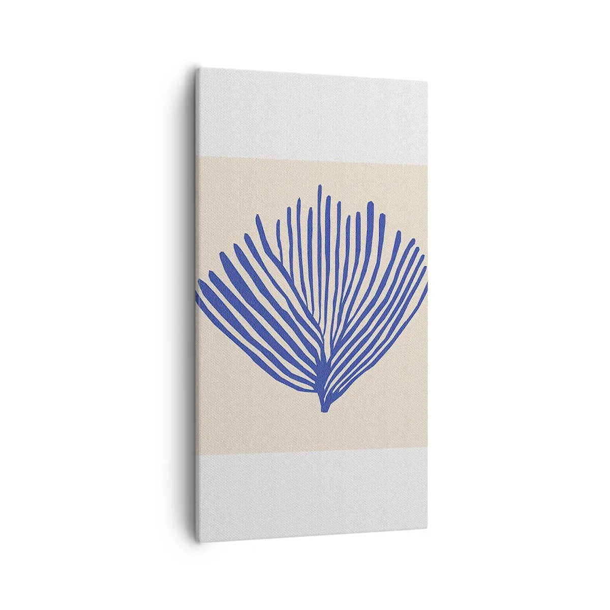 Cuadro sobre lienzo - Impresión de Imagen - Abanico azul - 55x100 cm