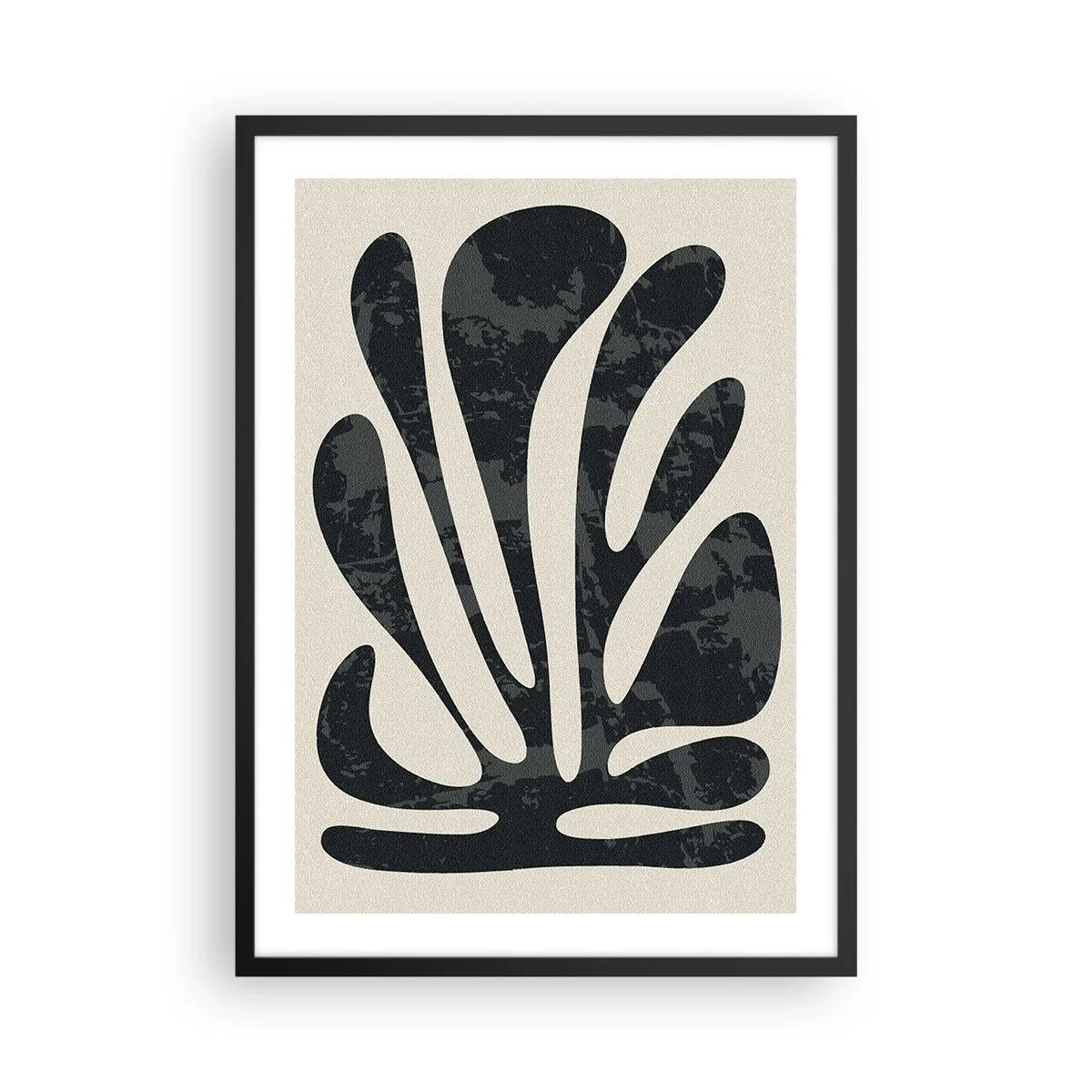 Póster en marco negro - Abstracción con varios extremos - 50x70 cm