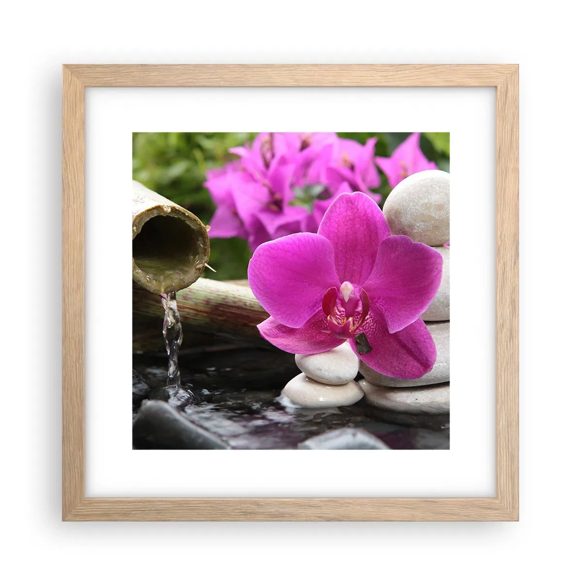 Póster en marco roble claro - Ya estás descansando - 30x30 cm