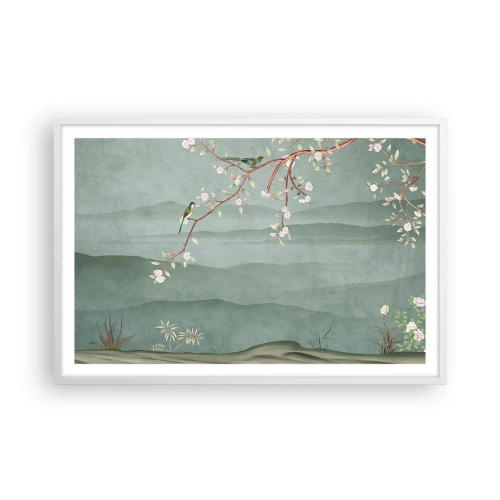 Póster en marco blanco - Primavera, ah, eres tú - 91x61 cm