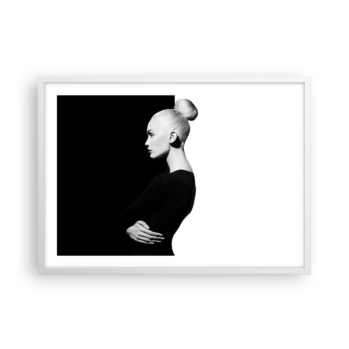 Póster en marco blanco - Simplemente femenina - 70x50 cm