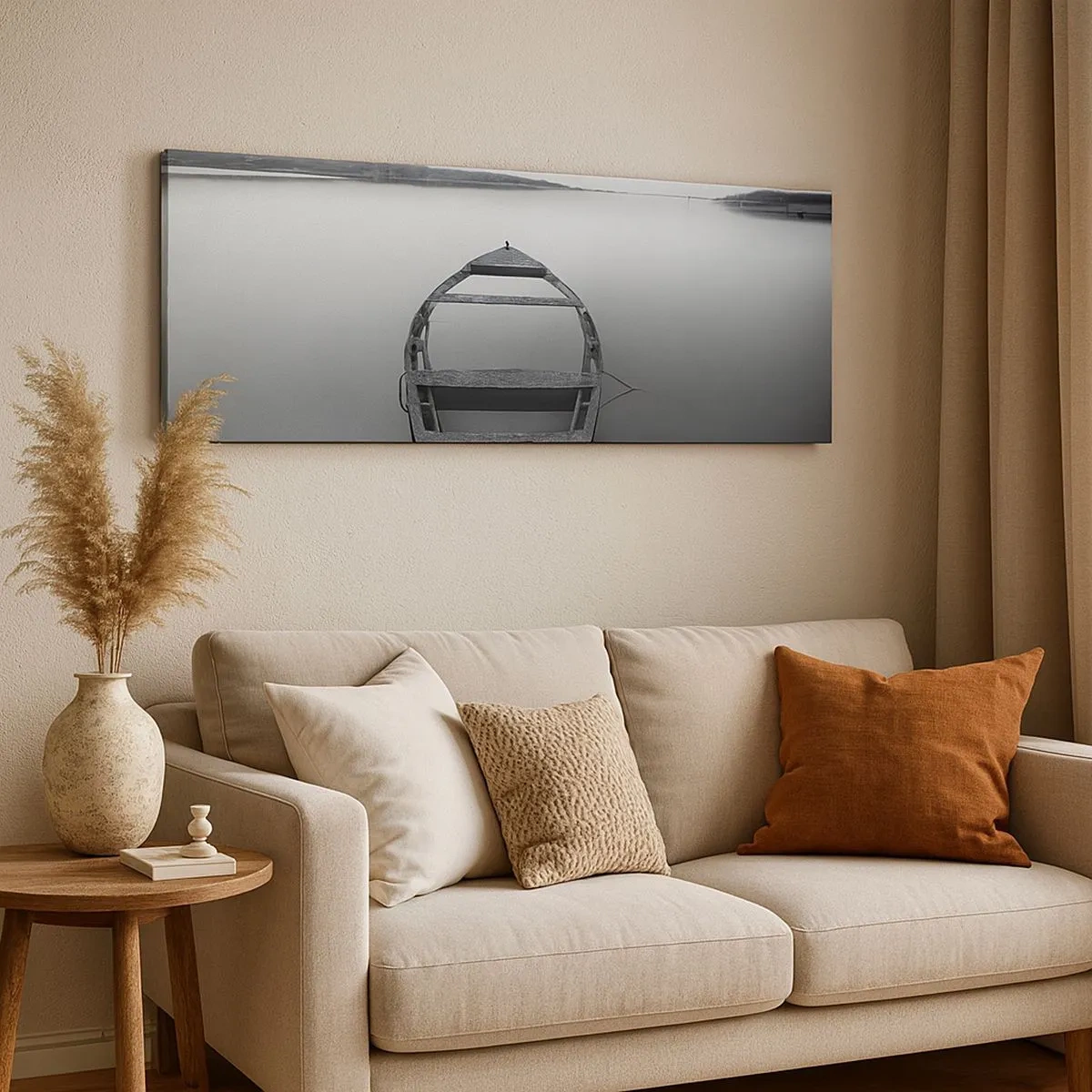 Cuadro sobre lienzo - Impresión de Imagen - Anhelo y melancolía - 100x40 cm