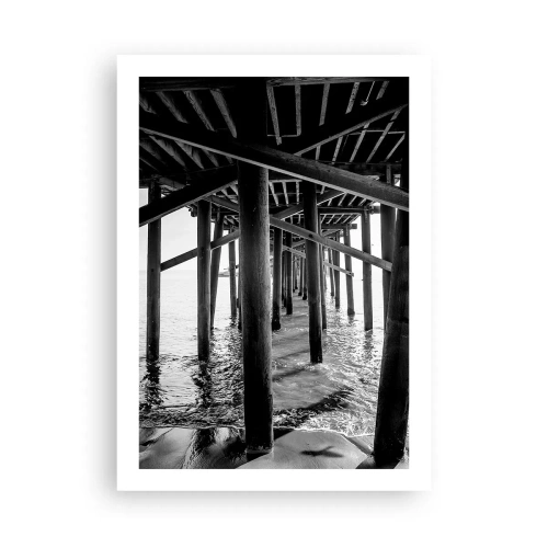 Póster - Escondite en la playa - 50x70cm - Escondite en la playa - Decoración de pared moderna para salón y dormitorio ARTTOR