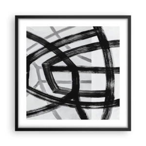 Póster en marco negro - Construir profundidad - 50x50 cm