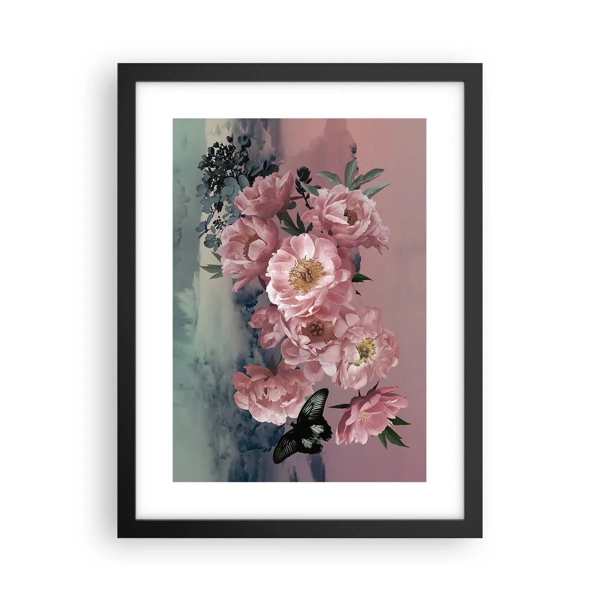 Póster en marco negro - La cúspide del romance - 30x40 cm