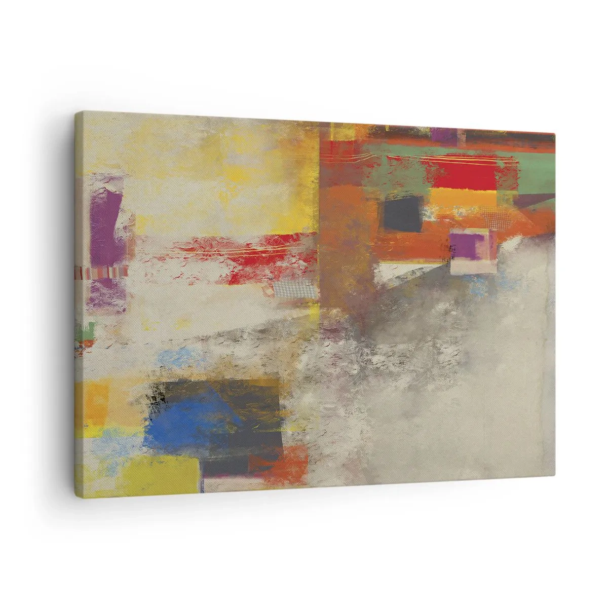 Cuadro sobre lienzo - Impresión de Imagen - Geometría de color - 70x50 cm
